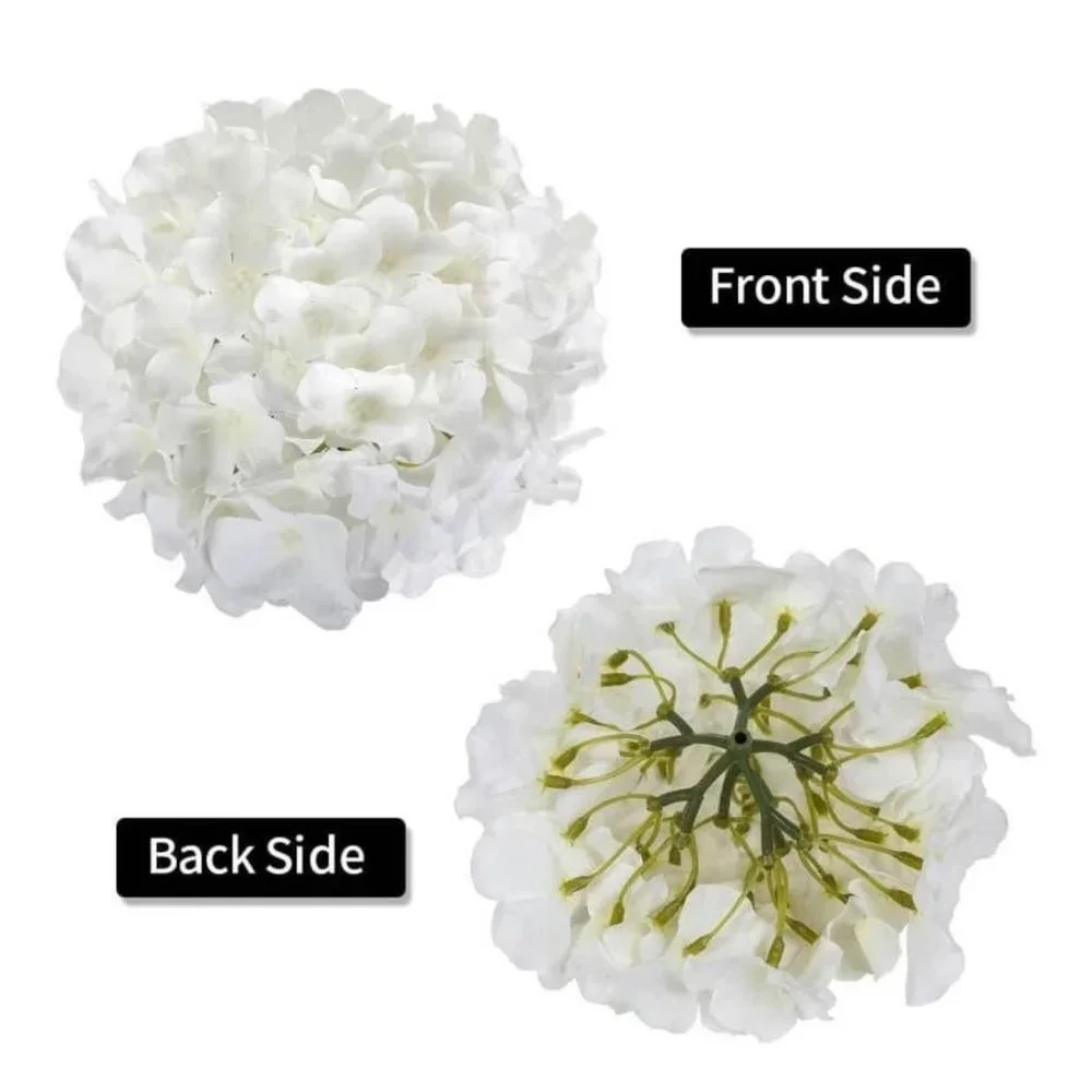 20 Count | Dusty Blue Burnt Orange Roses White Hydrangeas Bouquet Centerpiece